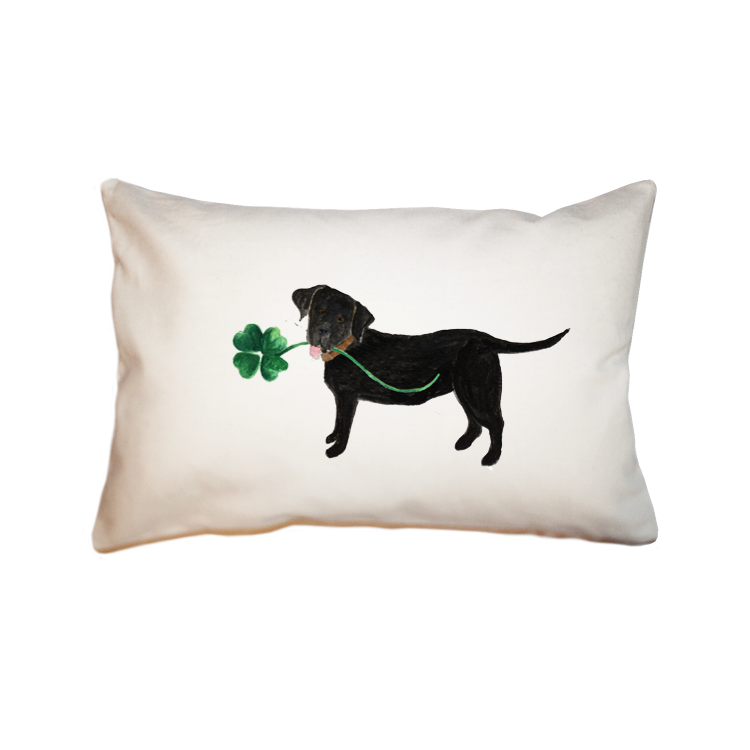 lab with shamrock large rectangle pillow