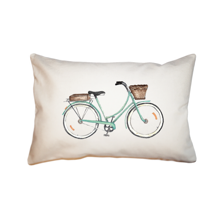 seafoam bike large rectangle pillow