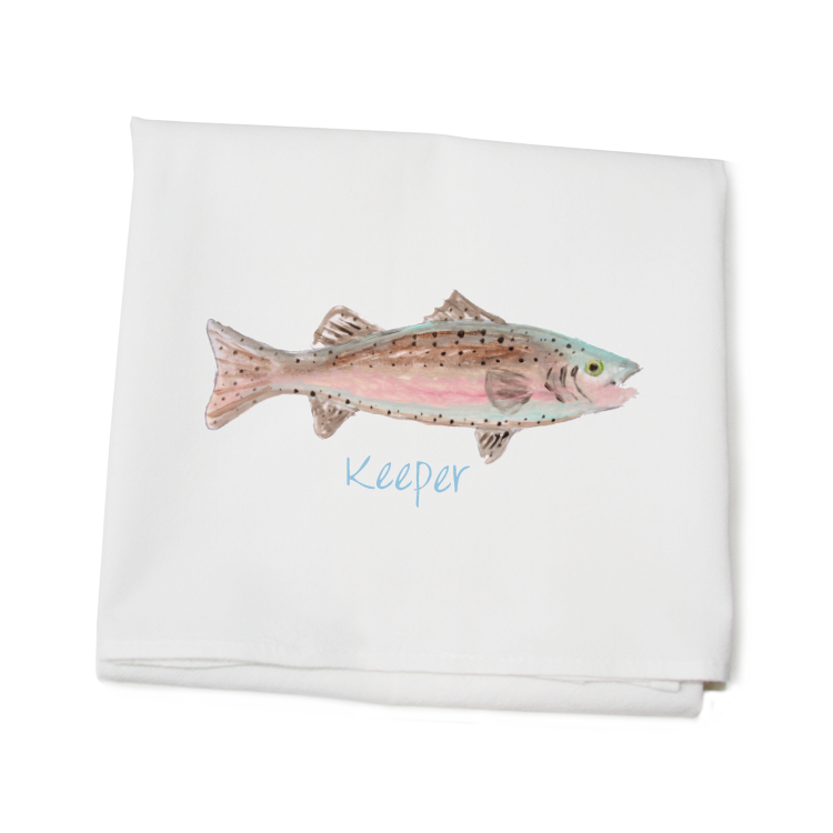 keeper fish flour sack towel