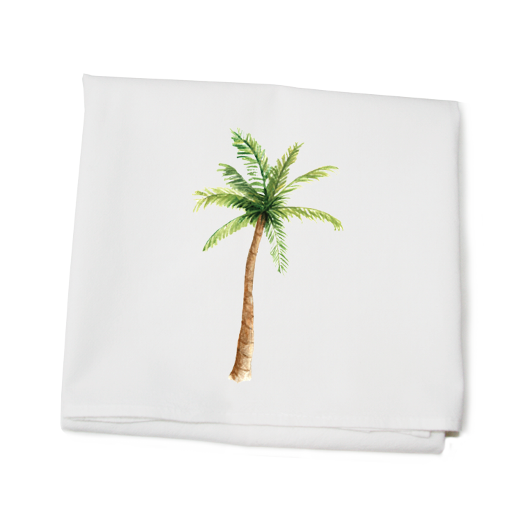 palm tree flour sack towel