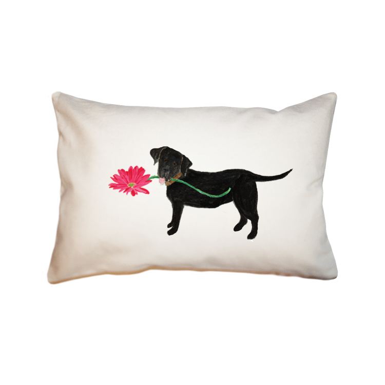 lab with daisy large rectangle pillow