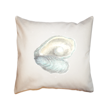 oyster + pearl square pillow