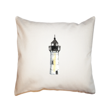 white lighthouse square pillow
