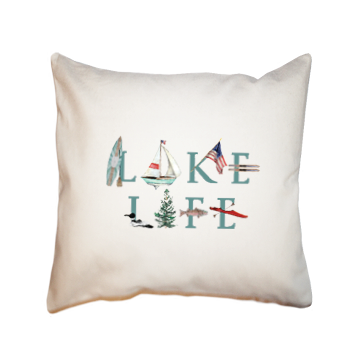 Lake Life square pillow