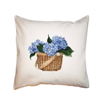 hydrangea basket square pillow