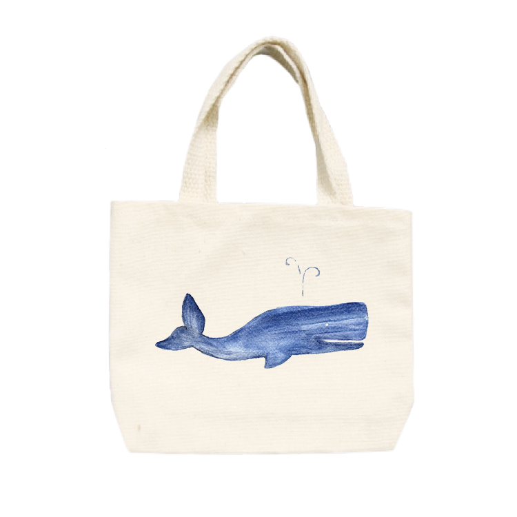 blue whale small tote