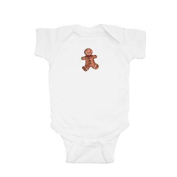 gingerbread cookie baby snap up short sleeve