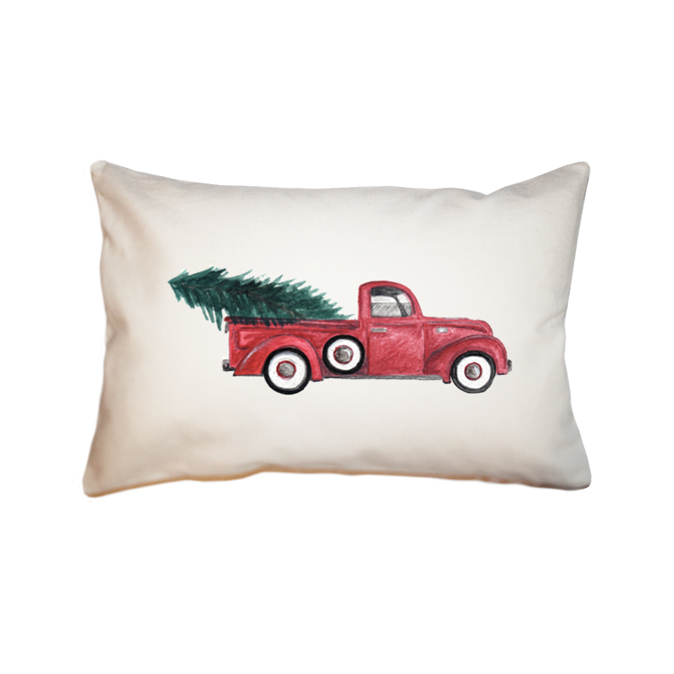 red truck + tree large rectangle pillow