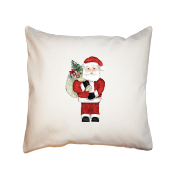 santa with toys square pillow
