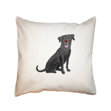 red nosed lab square pillow