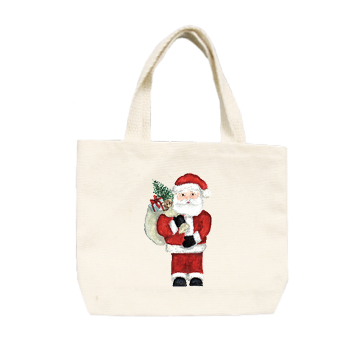 santa with toys small tote