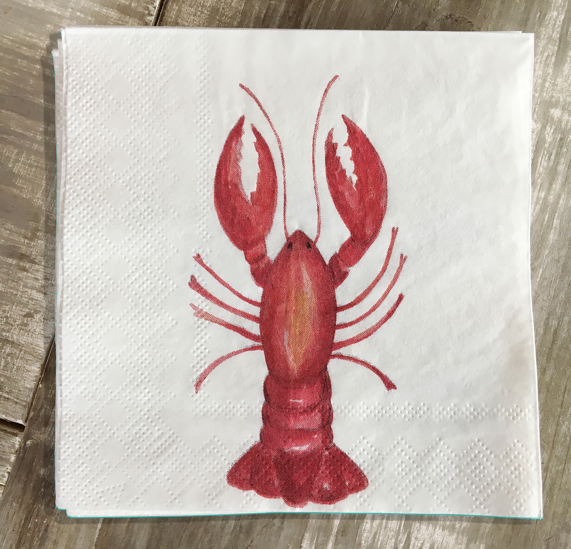 Lobster cocktail napkins