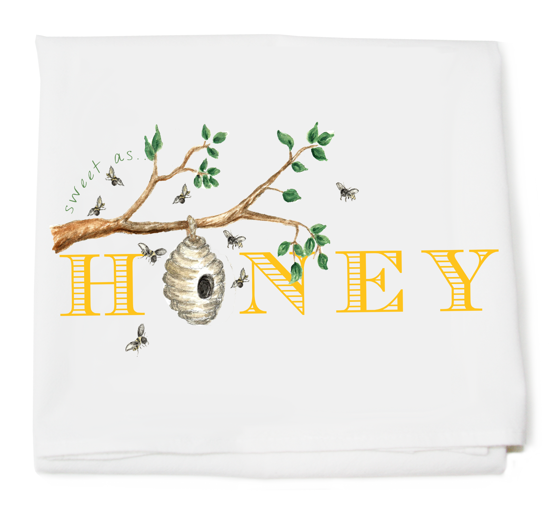 sweet as honey flour sack towel